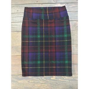 LulaRoWomen's Large Cassie Plaid Pencil Skirt